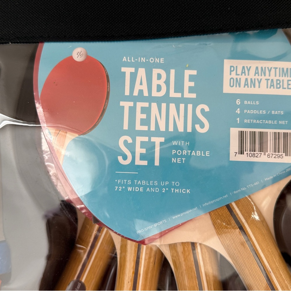 Table Top Tennis Set- 4 Players - New In Box Never Used